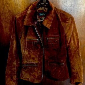 Brown suede jacket